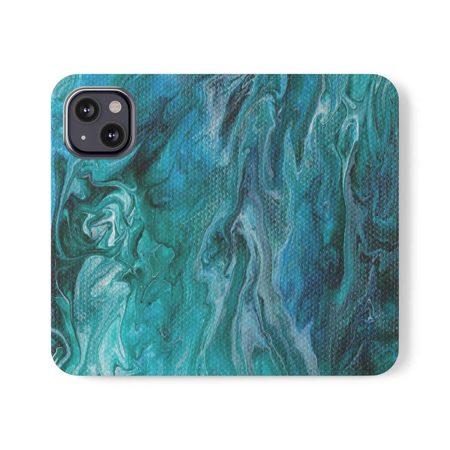 Ocean Waves Flip Phone Case for iPhone 11 – 16 Pro, Samsung 21 – 22 Series