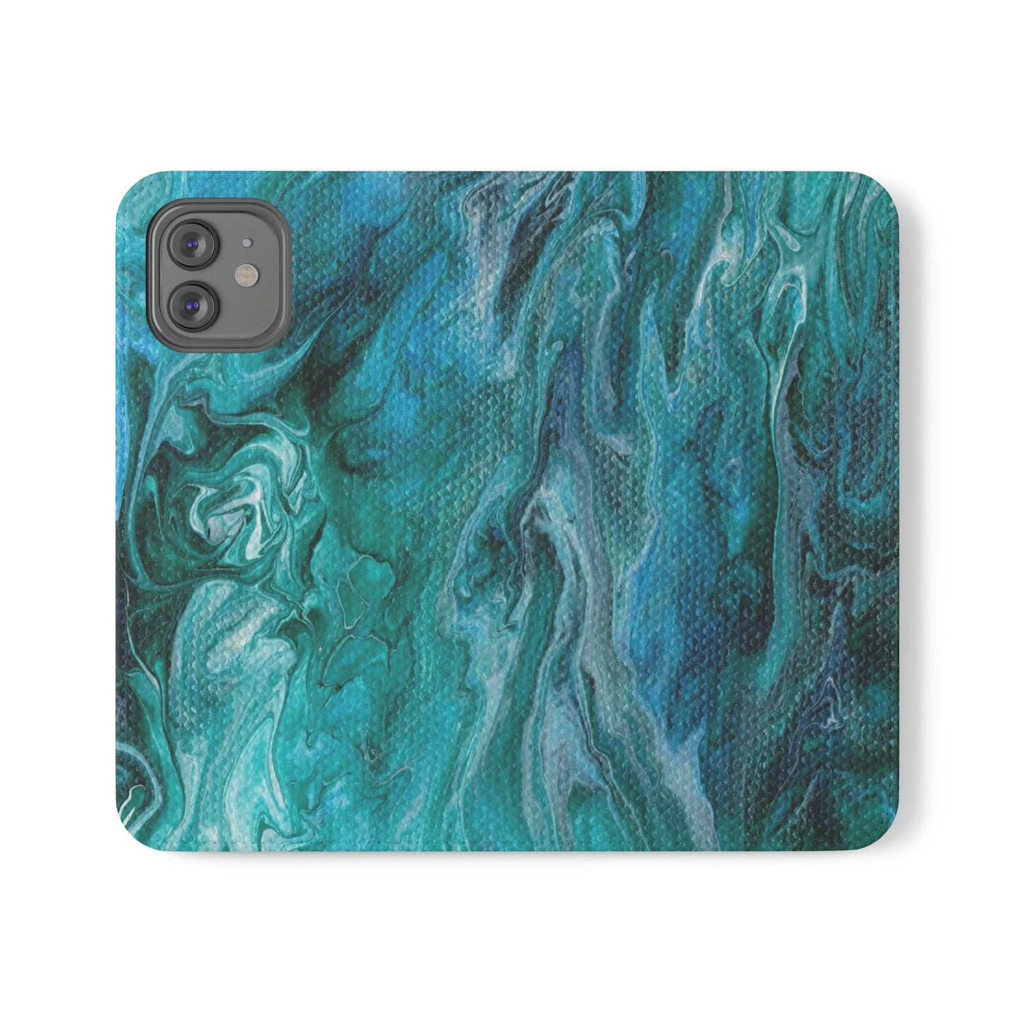 Ocean Waves Flip Phone Case for iPhone 11 – 16 Pro, Samsung 21 – 22 Series