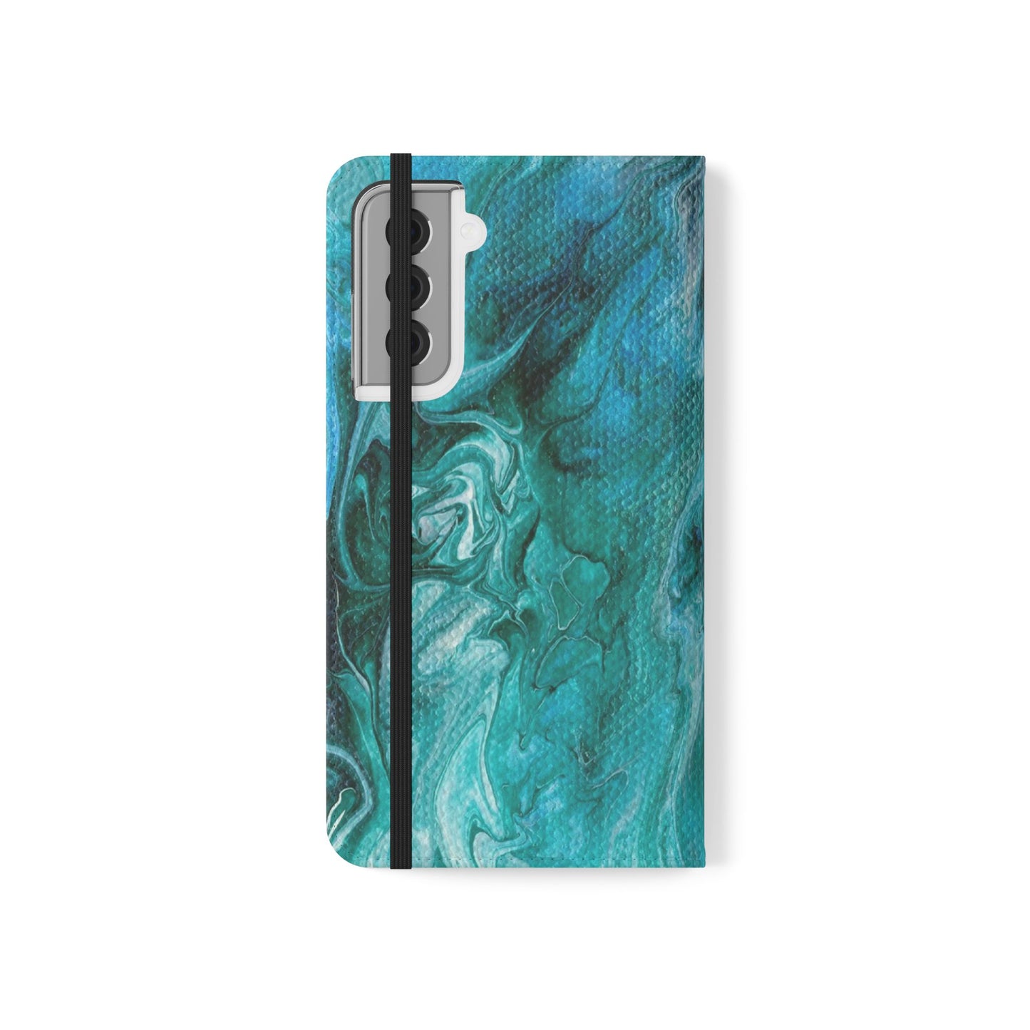 Ocean Waves Flip Phone Case for iPhone 11 – 16 Pro, Samsung 21 – 22 Series