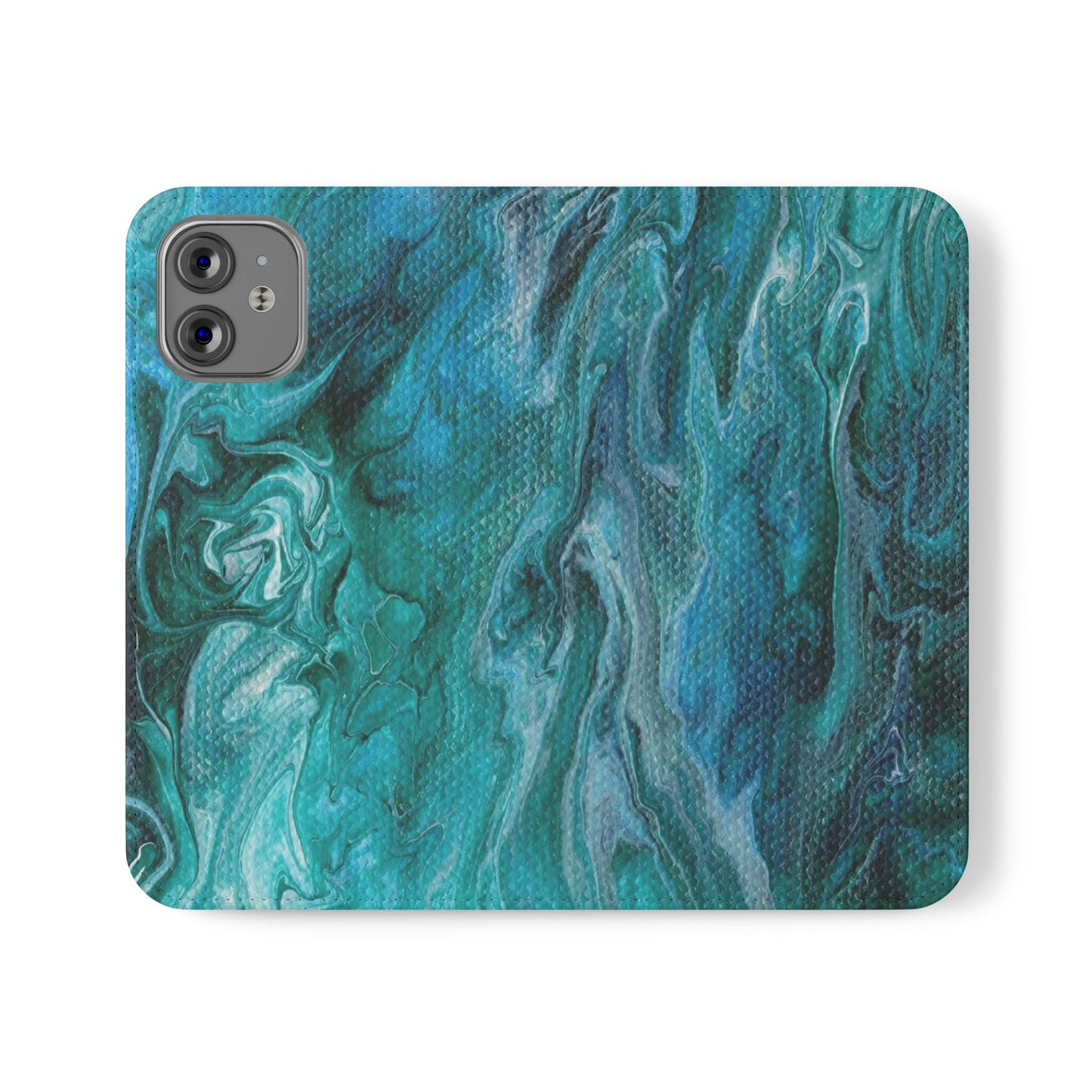 Ocean Waves Flip Phone Case for iPhone 11 – 16 Pro, Samsung 21 – 22 Series