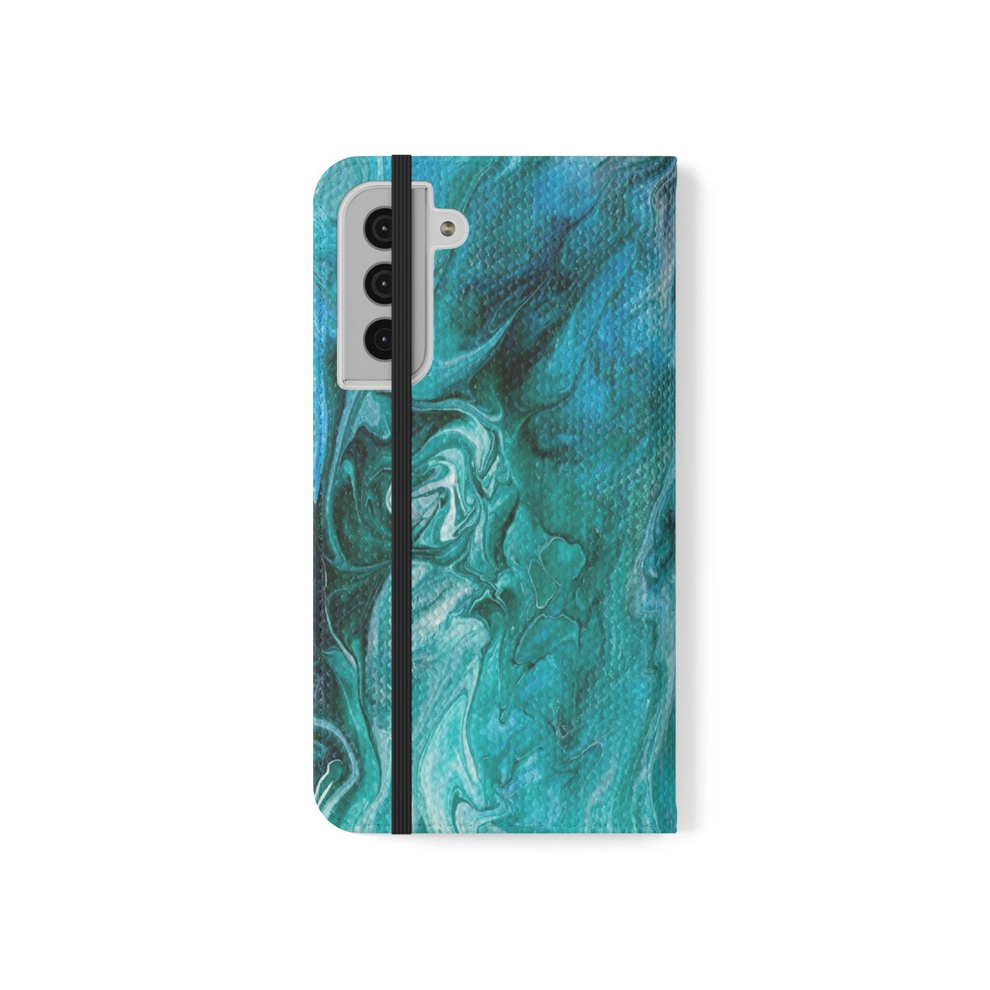 Ocean Waves Flip Phone Case for iPhone 11 – 16 Pro, Samsung 21 – 22 Series