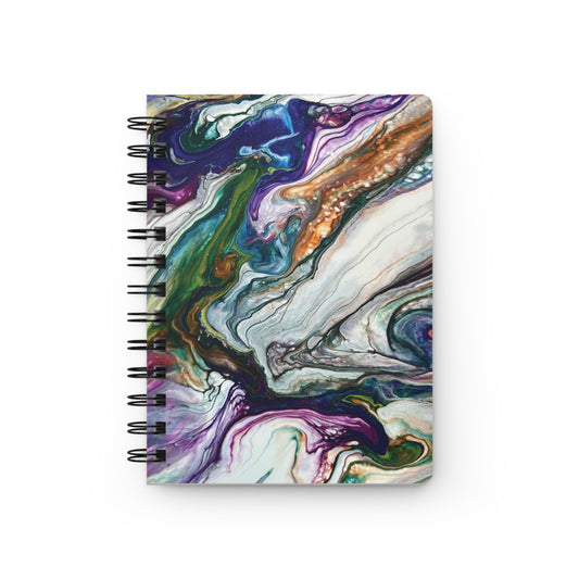 Spiral Bound Journal - Vibrant Swirls with Inside Cover Art