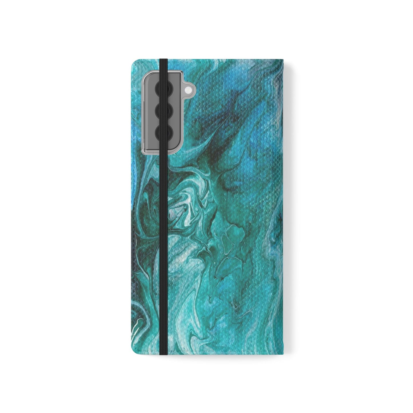 Ocean Waves Flip Phone Case for iPhone 11 – 16 Pro, Samsung 21 – 22 Series