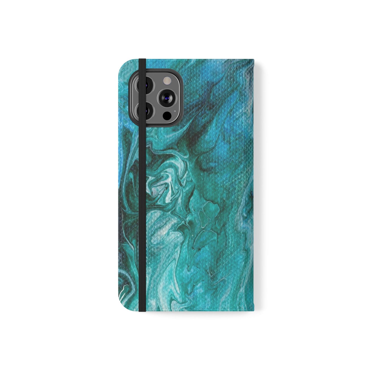 Ocean Waves Flip Phone Case for iPhone 11 – 16 Pro, Samsung 21 – 22 Series