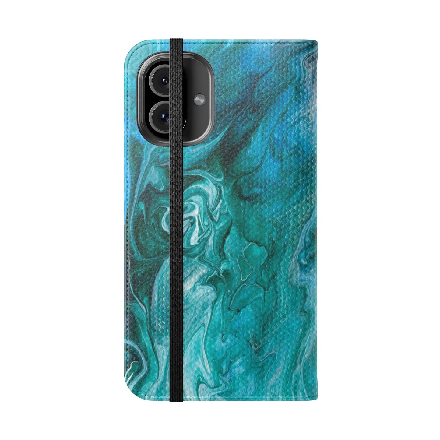 Ocean Waves Flip Phone Case for iPhone 11 – 16 Pro, Samsung 21 – 22 Series