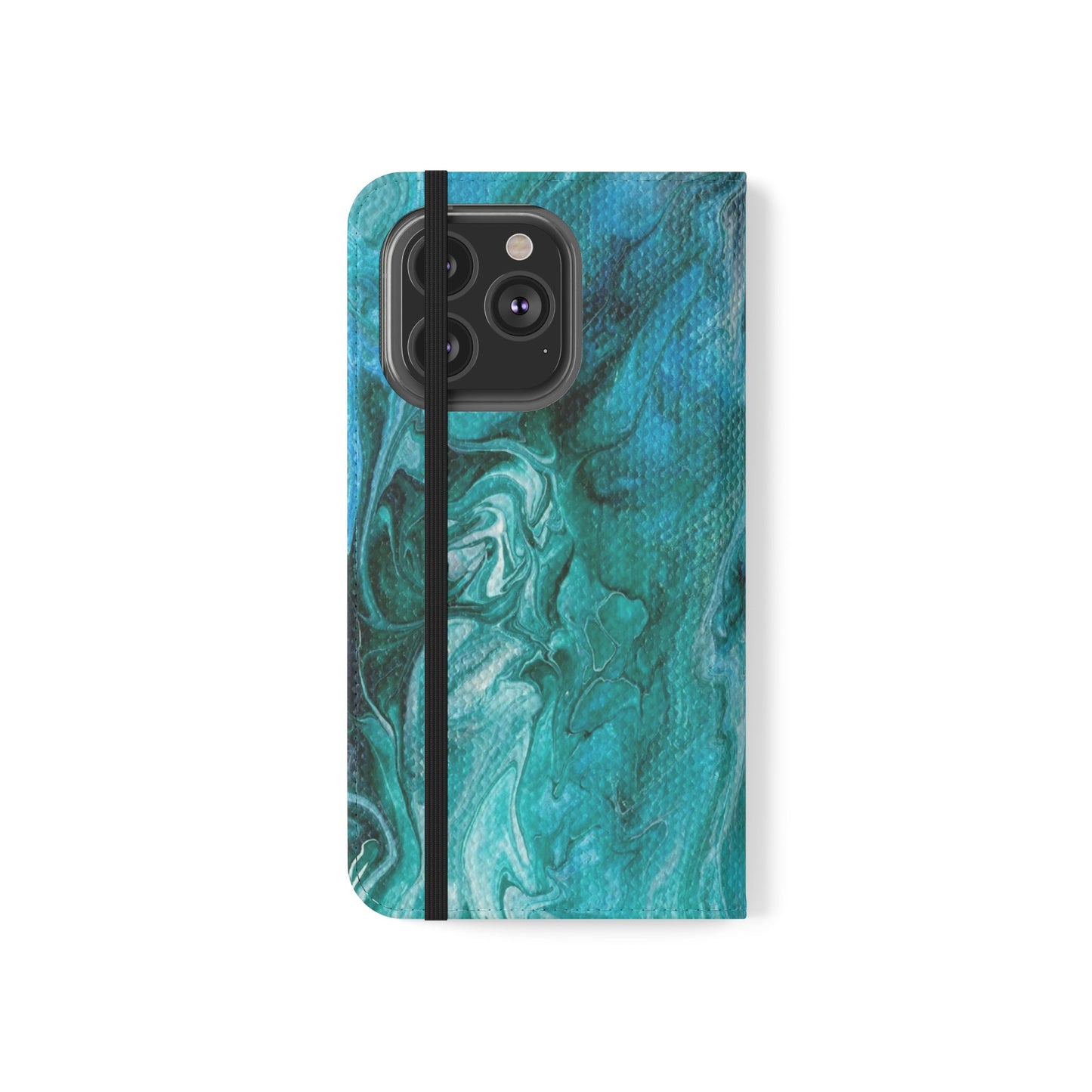 Ocean Waves Flip Phone Case for iPhone 11 – 16 Pro, Samsung 21 – 22 Series