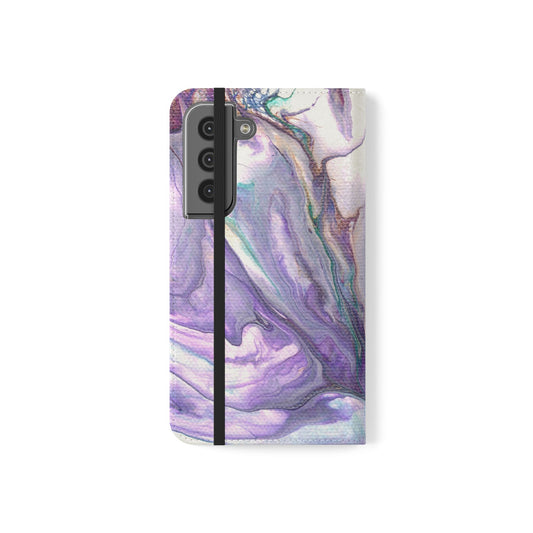 Majestic Marble Flip Phone Case for iPhone 11 – 16 Pro, Samsung 21 – 22 Series