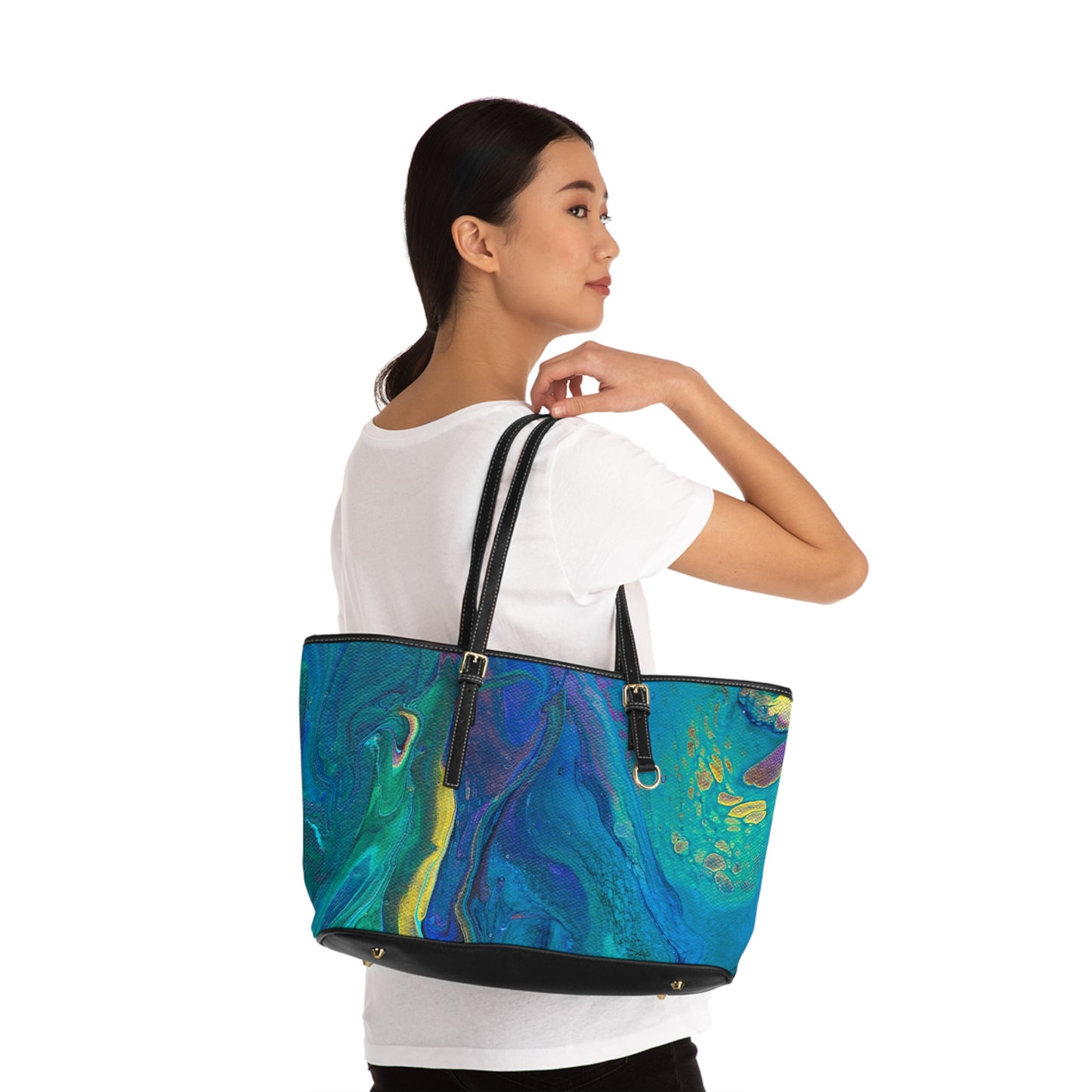 Large Purse - Peacock Swirls