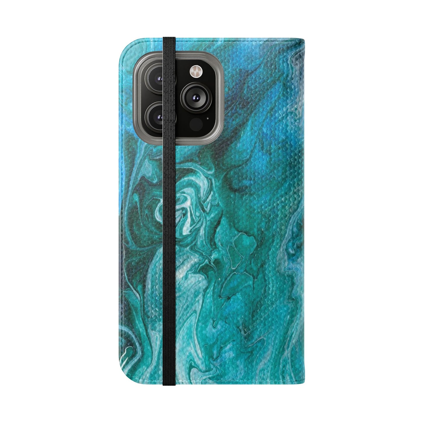 Ocean Waves Flip Phone Case for iPhone 11 – 16 Pro, Samsung 21 – 22 Series