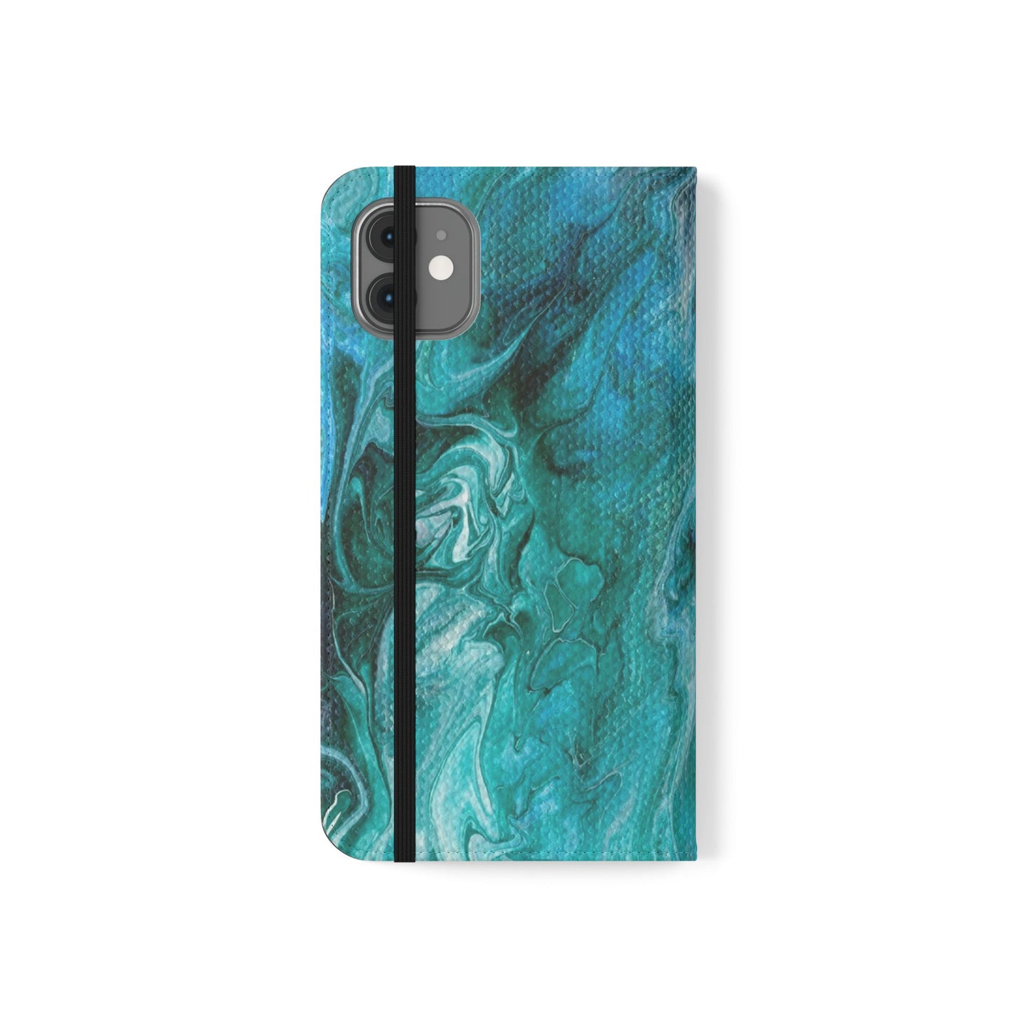 Ocean Waves Flip Phone Case for iPhone 11 – 16 Pro, Samsung 21 – 22 Series