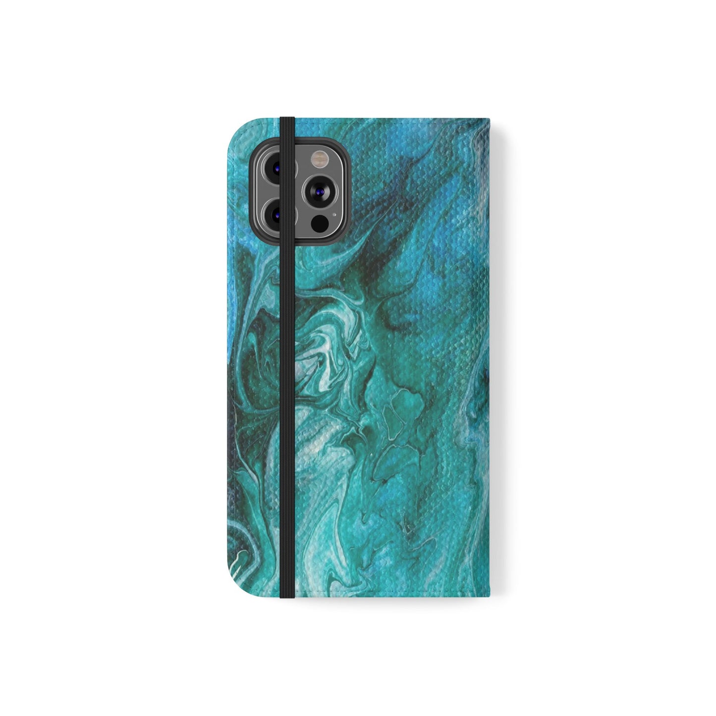 Ocean Waves Flip Phone Case for iPhone 11 – 16 Pro, Samsung 21 – 22 Series