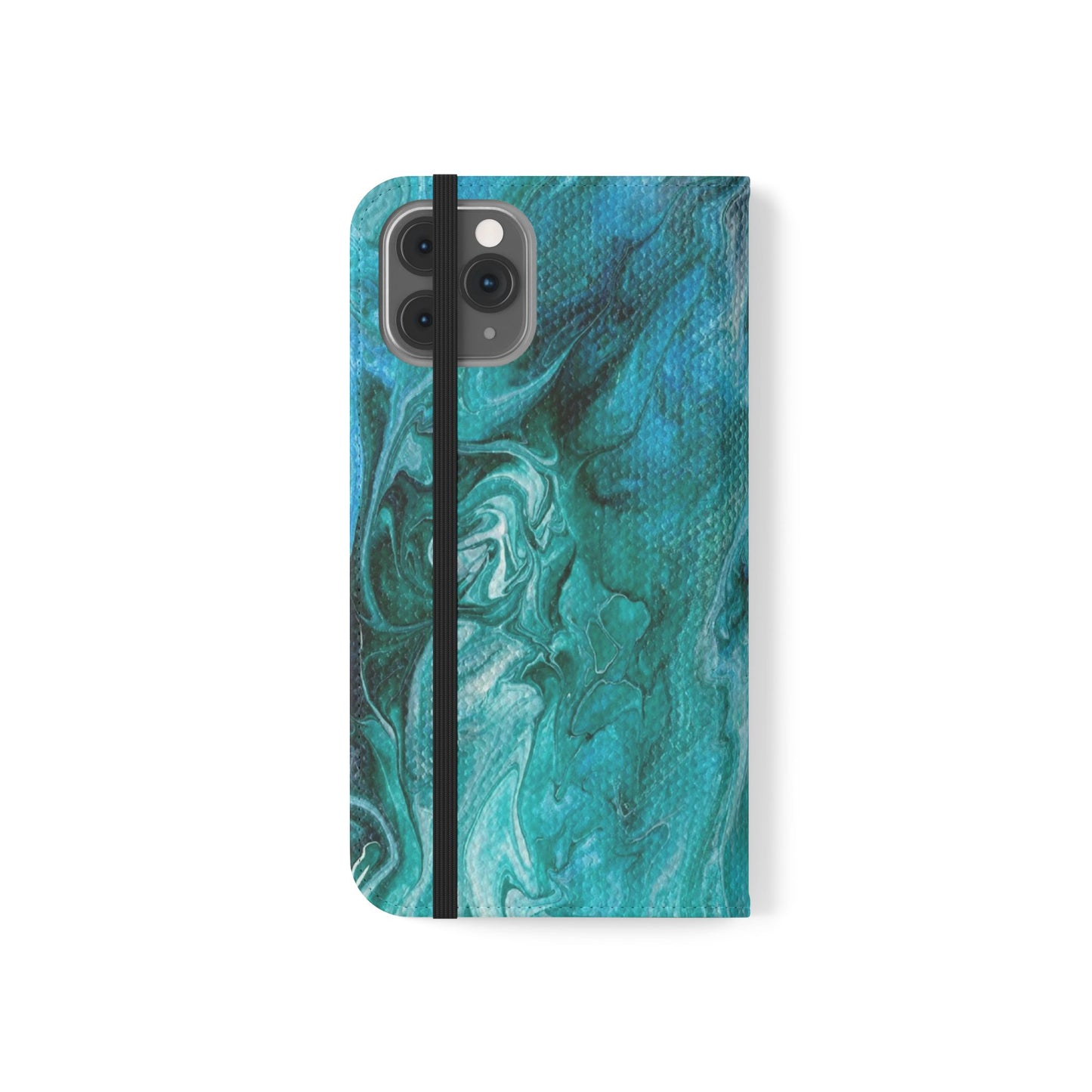 Ocean Waves Flip Phone Case for iPhone 11 – 16 Pro, Samsung 21 – 22 Series